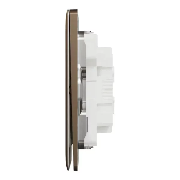 Schneider Momentary switch, Unica X, 10A, 250V, 2 gangs, Dark Bronze ,NUX32_PR_DB - Image 4