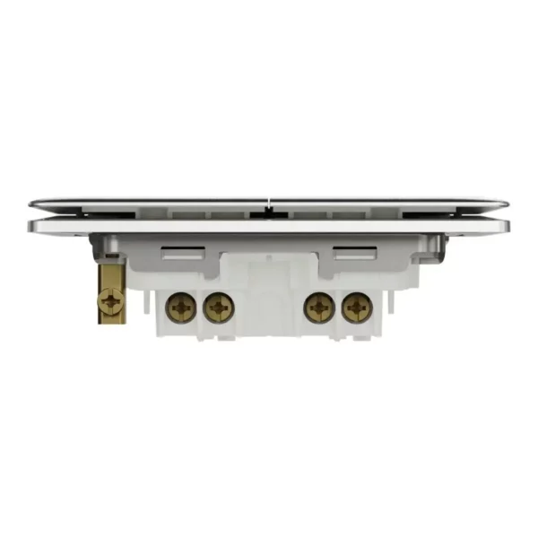 Schneider Momentary switch, Unica X, 10A, 250V, 2 gangs, Stainless Steel ,NUX32_PR_SS - Image 7