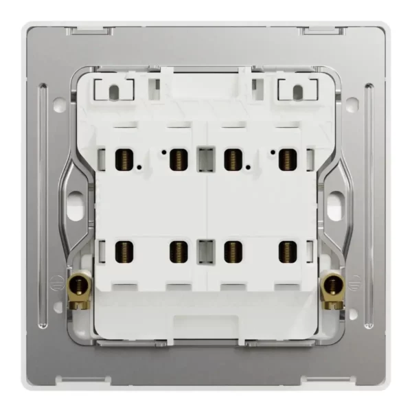Schneider Switch, Unica X, 20A, 250V, 2 gangs, 2 pole, with LED, Dark Bronze, NUX32D20N_DB - Image 3