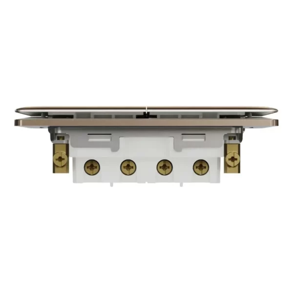 Schneider Switch, Unica X, 20A, 250V, 2 gangs, 2 pole, with LED, Dark Bronze, NUX32D20N_DB - Image 7