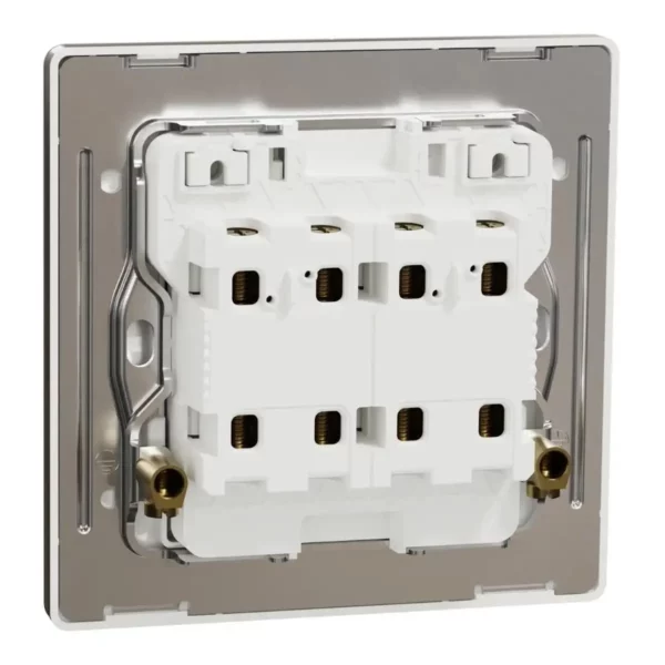Schneider Switch, Unica X, 20A, 250V, 2 gangs, 2 pole, with LED, Dark Bronze, NUX32D20N_DB - Image 8
