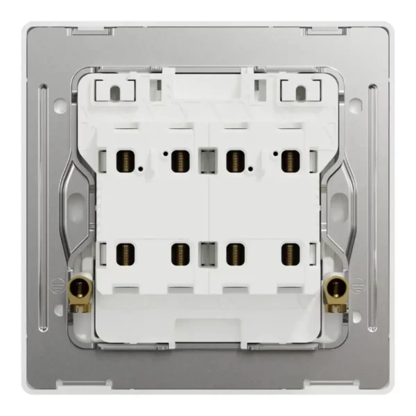 Schneider Switch, Unica X, 20A, 250V, 2 gangs, 2 pole, with LED, Dark Grey, NUX32D20N_DG - Image 3