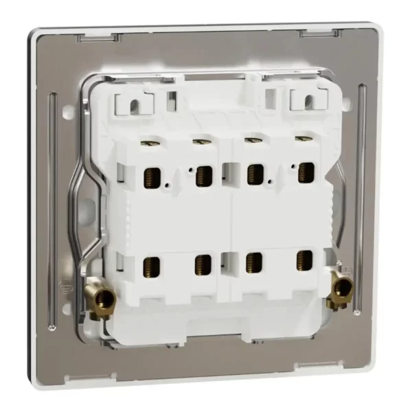Schneider Switch, Unica X, 20A, 250V, 2 gangs, 2 pole, with LED, Dark Grey, NUX32D20N_DG - Image 8