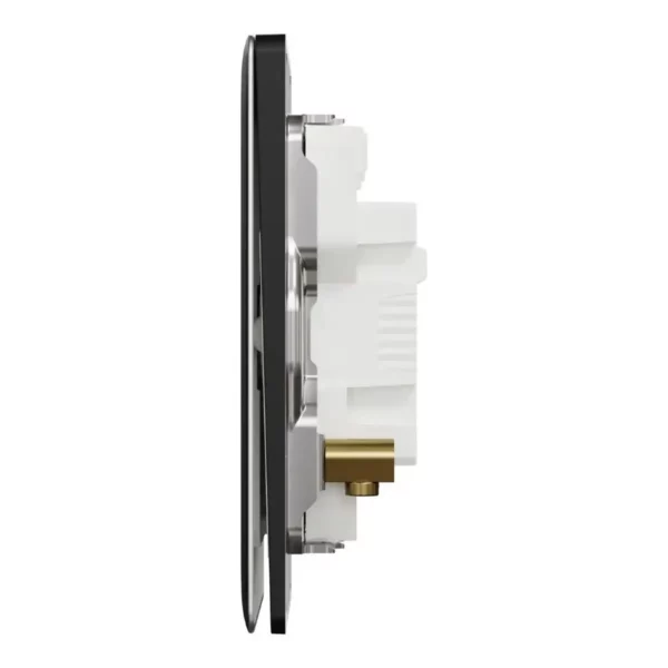 Schneider Switch, Unica X, 20A, 250V, 2 gangs, 2 pole, with LED,Jet Black, NUX32D20N_JB - Image 4