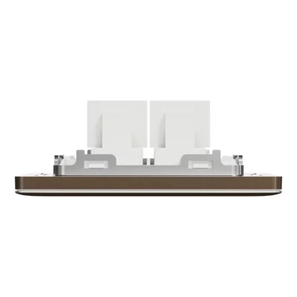 schneider Telephone socket, Unica X, 2 gangs, shuttered, Dark Bronze ,NUX32RJ4_DB - Image 6