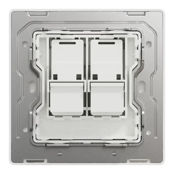 Schneider Telephone socket, Unica X, 2 gangs, shuttered,Jet Black ,NUX32RJ4_JB - Image 3