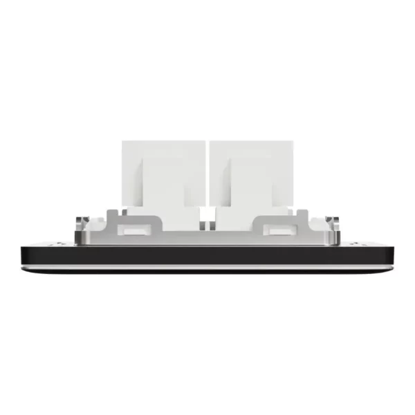 Schneider Telephone socket, Unica X, 2 gangs, shuttered,Jet Black ,NUX32RJ4_JB - Image 6