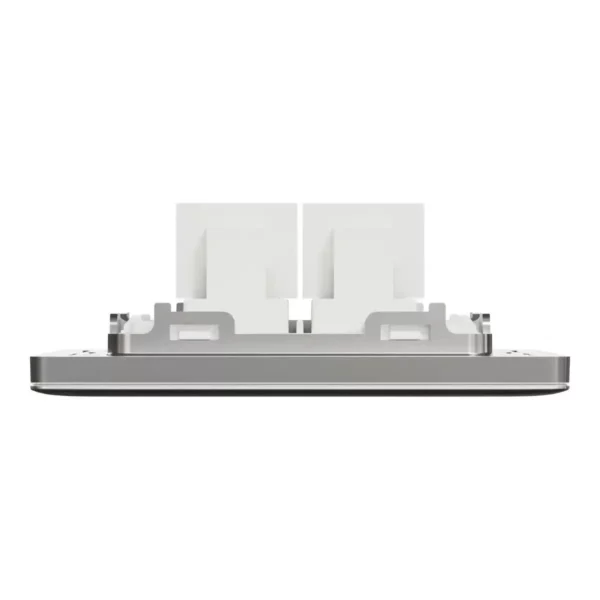 Schneider Telephone socket, Unica X, 2 gangs, shuttered, Stainless Steel ,NUX32RJ4_SS - Image 6