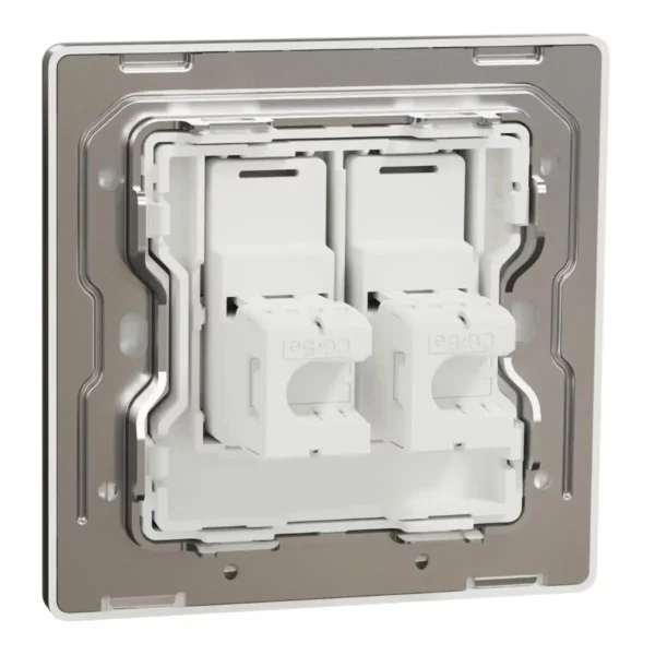Schneider Data socket, Unica X, 2 gangs, RJ45, Cat6, shuttered, Antique Bronze ,NUX32RJ6_AB - Image 9