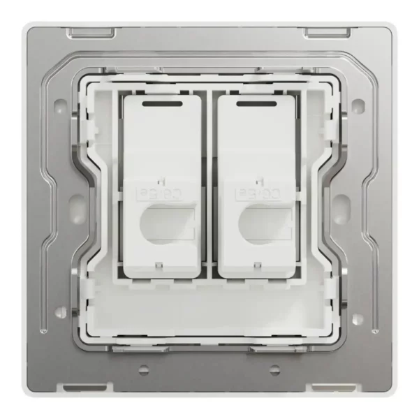 Schneider Data socket, Unica X, 2 gangs, RJ45, Cat6, shuttered, Dark Grey ,NUX32RJ6_DG - Image 3