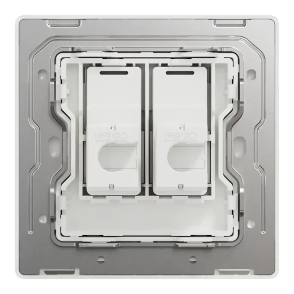 Schneider Data socket, Unica X, 2 gangs, RJ45, Cat6, shuttered,Jet Black ,NUX32RJ6_JB - Image 3