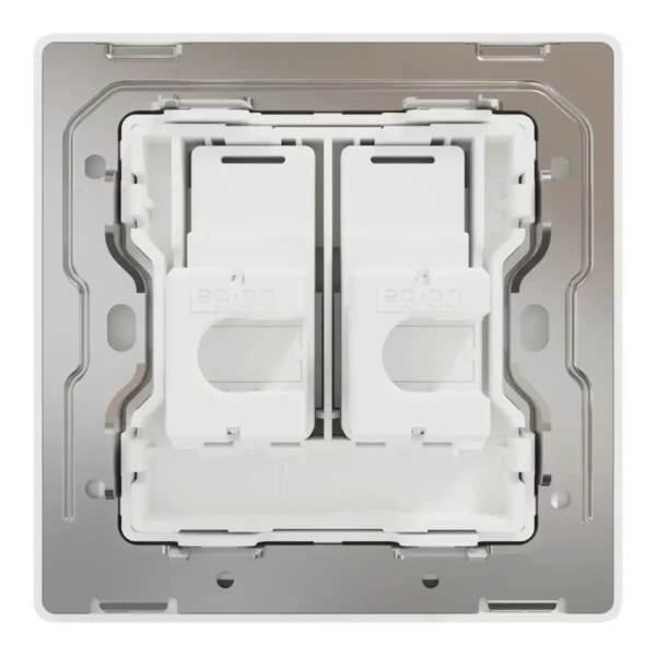 Schneider Data socket, Unica X, 2 gangs, RJ45, Cat6, shuttered, Painted White ,NUX32RJ6_PW - Image 3