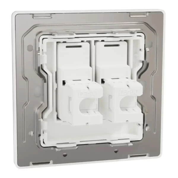 Schneider Data socket, Unica X, 2 gangs, RJ45, Cat6, shuttered, Painted White ,NUX32RJ6_PW - Image 8