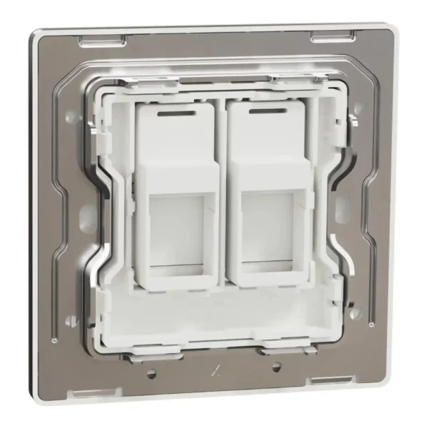 Schneider Central plate, Unica, for RJ45, 2 gangs, with shutter, Antique Bronze ,NUX32RJ_AB - Image 8
