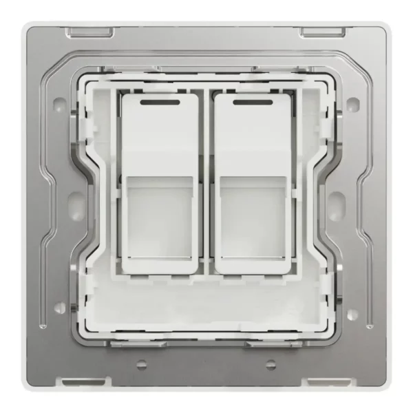 Schneider Central plate, Unica, for RJ45, 2 gangs, with shutter, Dark Bronze ,NUX32RJ_DB - Image 3