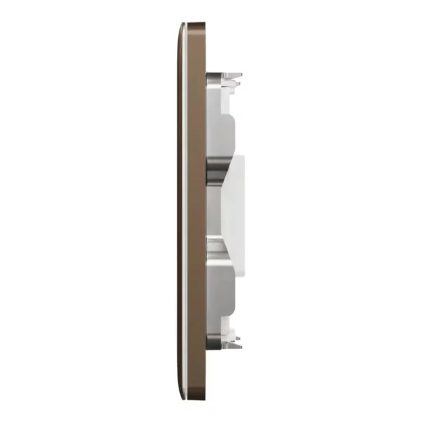 Schneider Central plate, Unica, for RJ45, 2 gangs, with shutter, Dark Bronze ,NUX32RJ_DB - Image 4