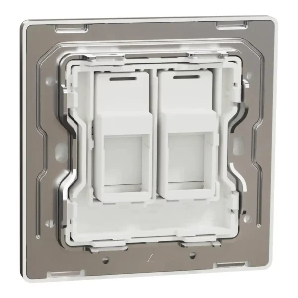 Schneider Central plate, Unica, for RJ45, 2 gangs, with shutter, Dark Bronze ,NUX32RJ_DB - Image 8