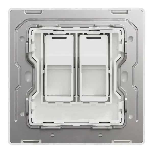 Schneider Central plate, Unica, for RJ45, 2 gangs, with shutter,Jet Black ,NUX32RJ_JB - Image 3