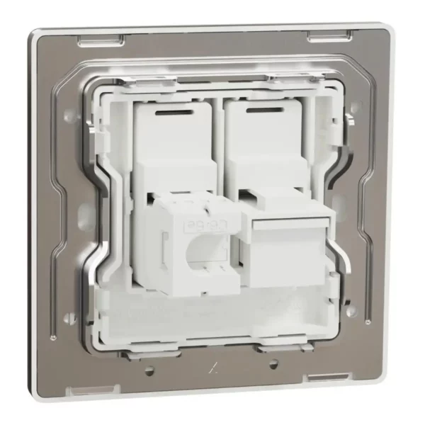 Schneider Telephone and data socket, Unica X, 2 gang, RJ45, Cat6, with shutter, Dark Bronze, NUX32TDRJ6_DB - Image 8