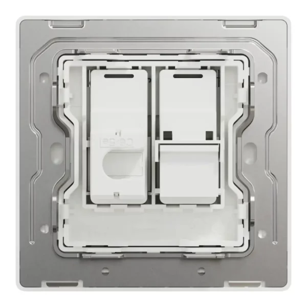 Schneider Telephone and data socket, Unica X, 2 gang, RJ45, Cat6, with shutter, Dark Grey, NUX32TDRJ6_DG - Image 3