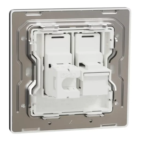 Schneider Telephone and data socket, Unica X, 2 gang, RJ45, Cat6, with shutter, Dark Grey, NUX32TDRJ6_DG - Image 8