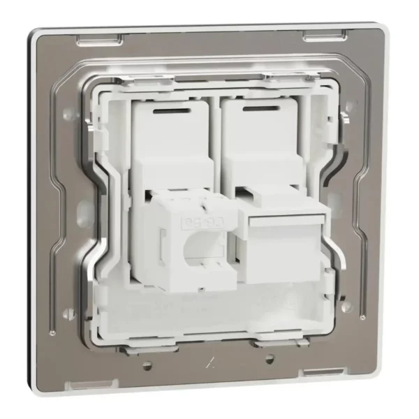 Schneider Telephone and data socket, Unica X, 2 gang, RJ45, Cat6, with shutter,Jet Black ,NUX32TDRJ6_JB - Image 8