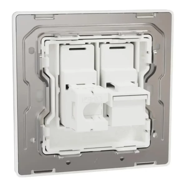 Schneider Telephone and data socket, Unica X, 2 gang, RJ45, Cat6, with shutter, Painted White ,NUX32TDRJ6_PW - Image 8