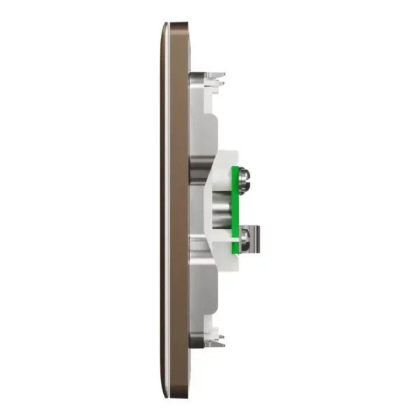 Schneider TV socket, Unica X, 2 gangs, 75Ohm, Through-connector, Dark Bronze ,NUX32TV_DB - Image 4