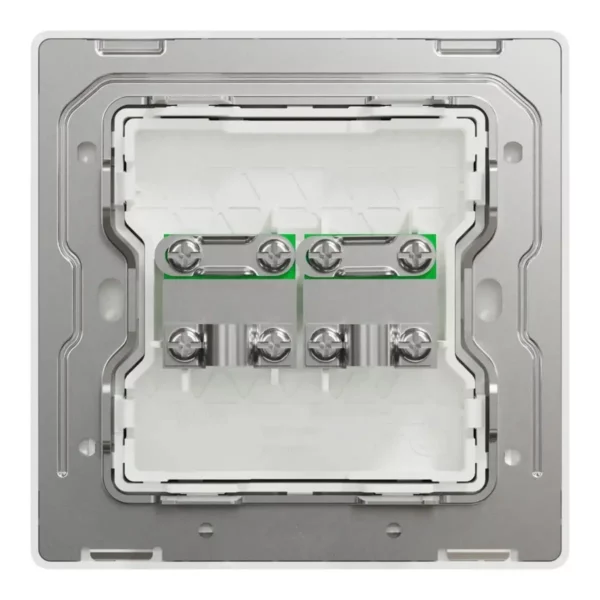Schneider TV socket, Unica X, 2 gangs, 75Ohm, Through-connector,Jet Black ,NUX32TV_JB - Image 3