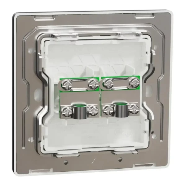 Schneider TV socket, Unica X, 2 gangs, 75Ohm, Through-connector,Jet Black ,NUX32TV_JB - Image 8