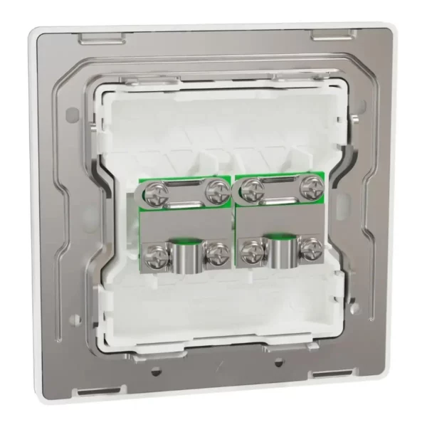 Schneider TV socket, Unica X, 2 gangs, 75Ohm, Through-connector, Painted White ,NUX32TV_PW - Image 8