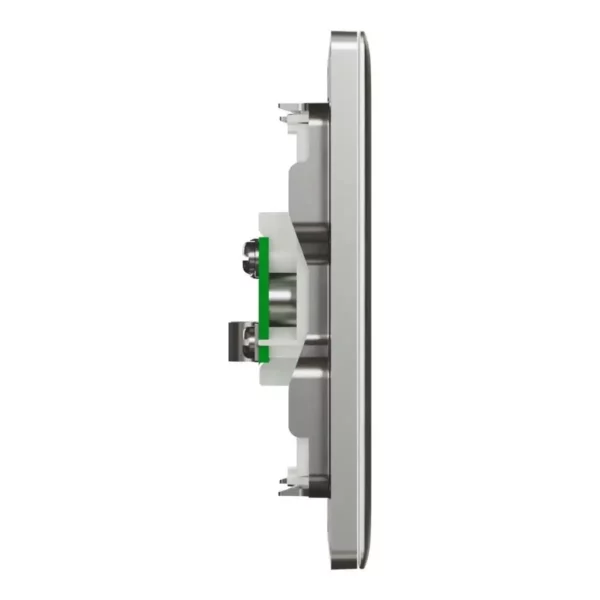 Schneider TV socket, Unica X, 2 gangs, 75Ohm, Through-connector, Stainless Steel ,NUX32TV_SS - Image 5