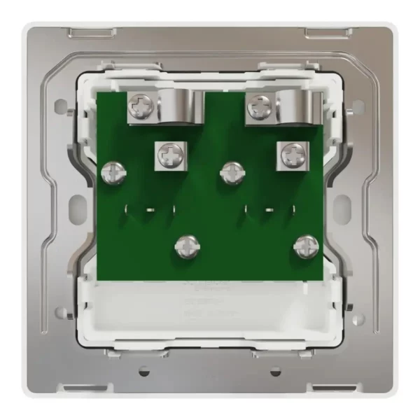 Schneider TV/FM socket, Unica X, 2 gangs, with TV-R module, Painted White ,NUX32TVFMM_PW - Image 3