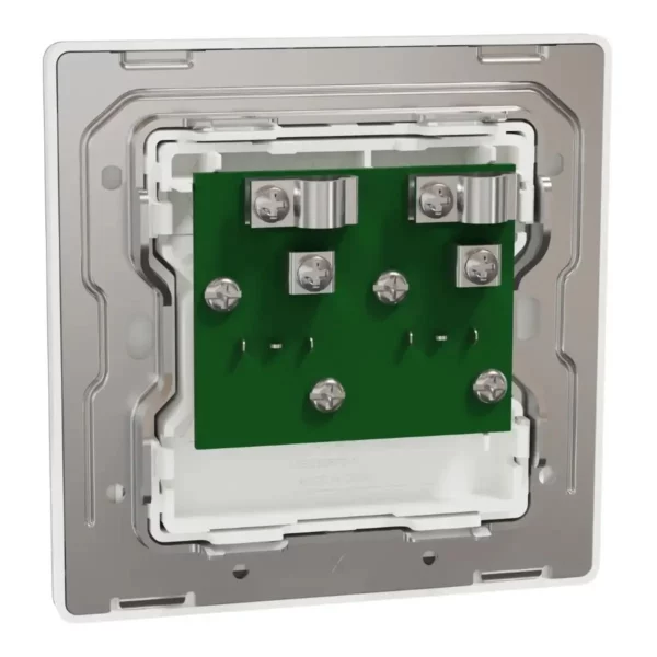 Schneider TV/FM socket, Unica X, 2 gangs, with TV-R module, Painted White ,NUX32TVFMM_PW - Image 8
