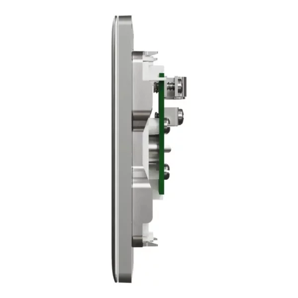 Schneider TV/FM socket, Unica X, 2 gangs, with TV-R module, Stainless Steel ,NUX32TVFMM_SS - Image 4