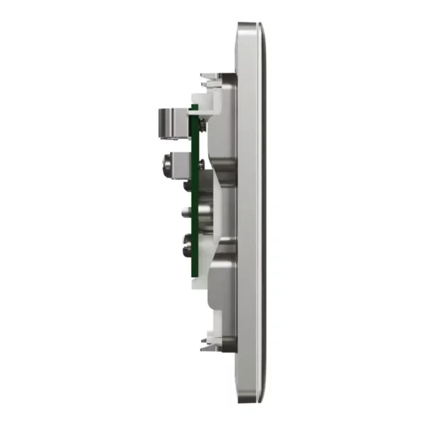 Schneider TV/FM socket, Unica X, 2 gangs, with TV-R module, Stainless Steel ,NUX32TVFMM_SS - Image 5