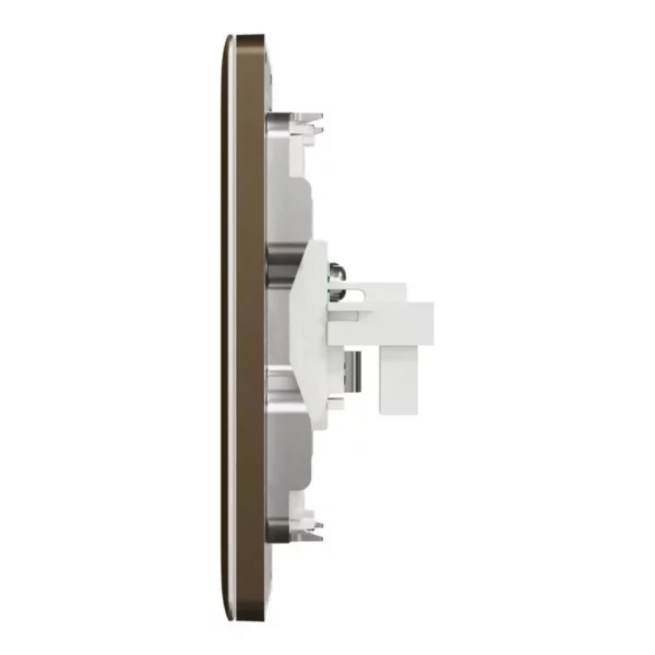 Schneider TV and telephone socket, Unica X, 2 gangs, shuttered, Antique Bronze ,NUX32TVRJ4_AB - Image 4