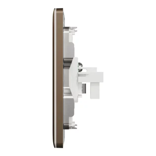 Schneider TV and telephone socket, Unica X, 2 gangs, shuttered, Dark Bronze ,NUX32TVRJ4_DB - Image 4