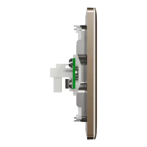 Schneider TV and telephone socket, Unica X, 2 gangs, shuttered, Dark Bronze ,NUX32TVRJ4_DB - Image 5
