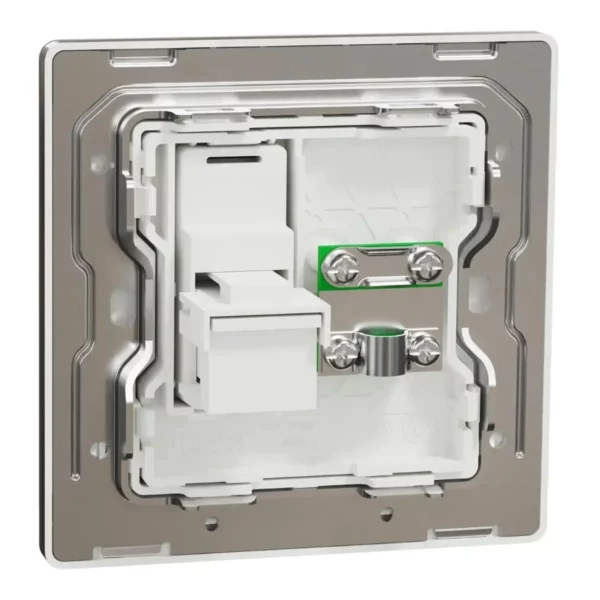 Schneider TV and telephone socket, Unica X, 2 gangs, shuttered, Dark Bronze ,NUX32TVRJ4_DB - Image 8