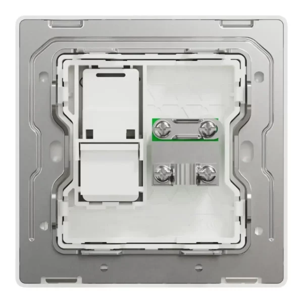 Schneider TV and telephone socket, Unica X, 2 gangs, shuttered, Dark Grey ,NUX32TVRJ4_DG - Image 3