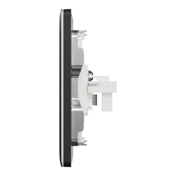 Schneider TV and telephone socket, Unica X, 2 gangs, shuttered, Dark Grey ,NUX32TVRJ4_DG - Image 4