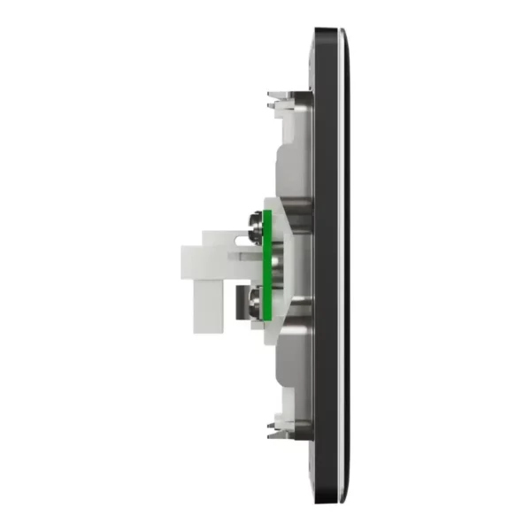 Schneider TV and telephone socket, Unica X, 2 gangs, shuttered,Jet Black ,NUX32TVRJ4_JB - Image 5