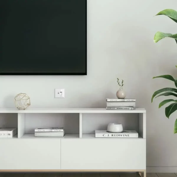 Schneider TV and telephone socket, Unica X, 2 gangs, shuttered, Painted White ,NUX32TVRJ4_PW - Image 9