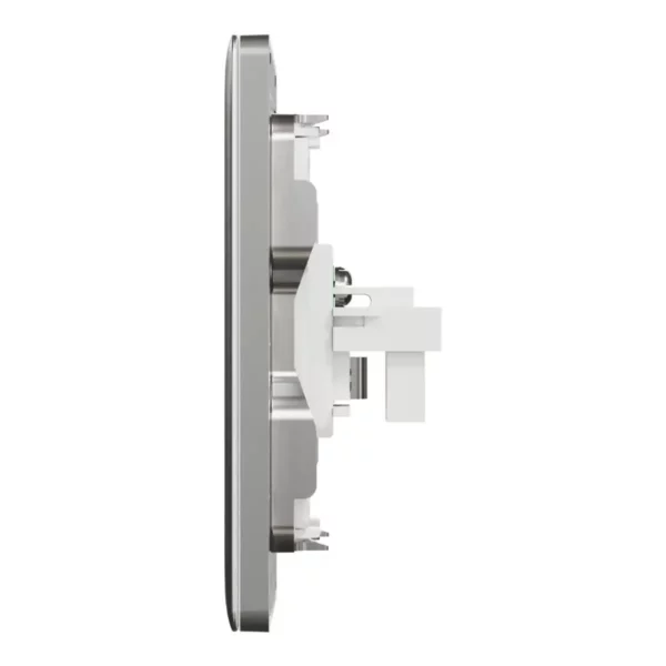 Schneider TV and telephone socket, Unica X, 2 gangs, shuttered, Stainless Steel ,NUX32TVRJ4_SS - Image 4