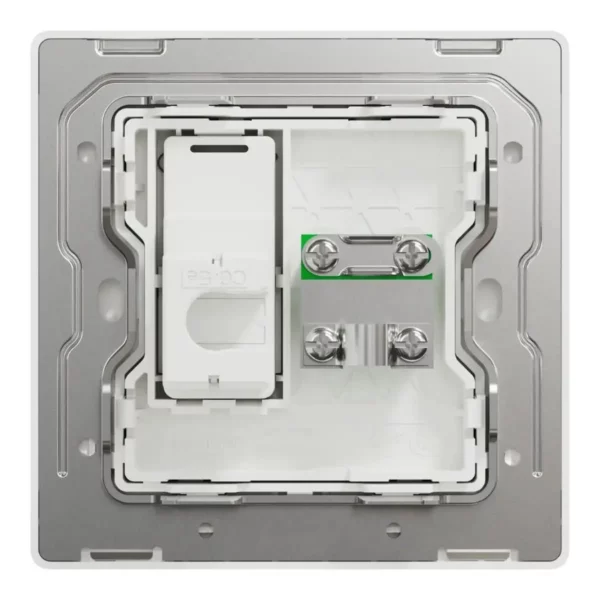 Schneider TV and Data socket, Unica X, 2 gangs, shuttered, Antique Bronze ,NUX32TVRJ6_AB - Image 3
