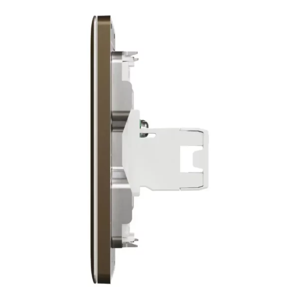 Schneider TV and Data socket, Unica X, 2 gangs, shuttered, Antique Bronze ,NUX32TVRJ6_AB - Image 4