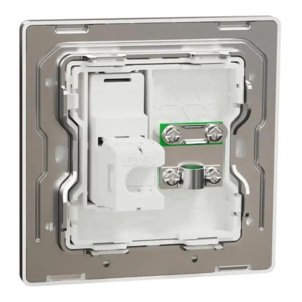 Schneider TV and Data socket, Unica X, 2 gangs, shuttered, Antique Bronze ,NUX32TVRJ6_AB - Image 8
