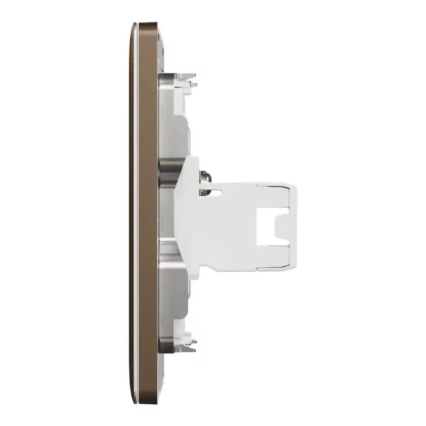 Schneider TV and Data socket, Unica X, 2 gangs, shuttered, Dark Bronze ,NUX32TVRJ6_DB - Image 4