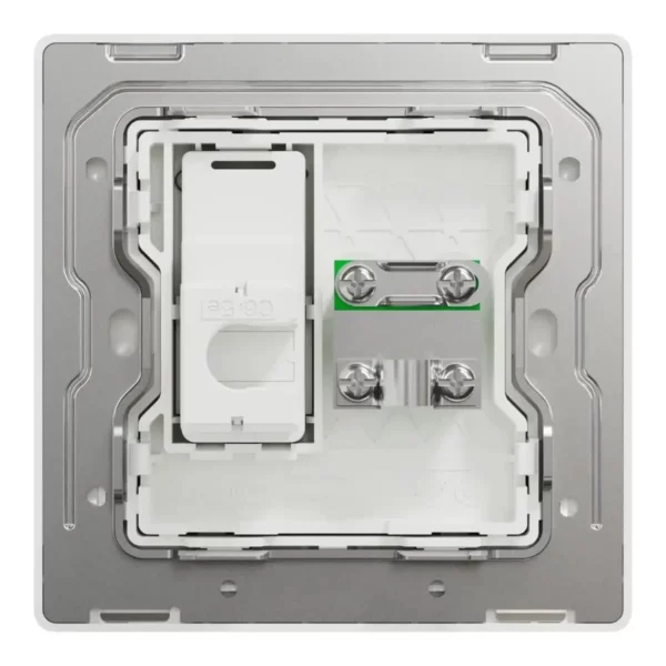 Schneider TV and Data socket, Unica X, 2 gangs, shuttered,Jet Black ,NUX32TVRJ6_JB - Image 3